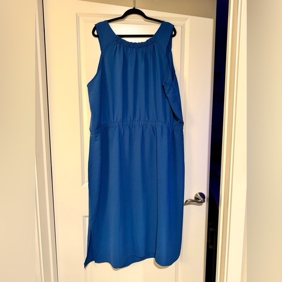 Universal Standard Isola Crepe Tank Midi Dress Blue Plus Size 4X 26/28 XL EUC - Picture 3 of 7